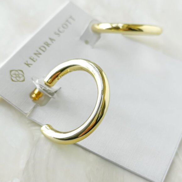 Kendra Scott • Colette Gold Hoop Earrings - Picture 2 of 3